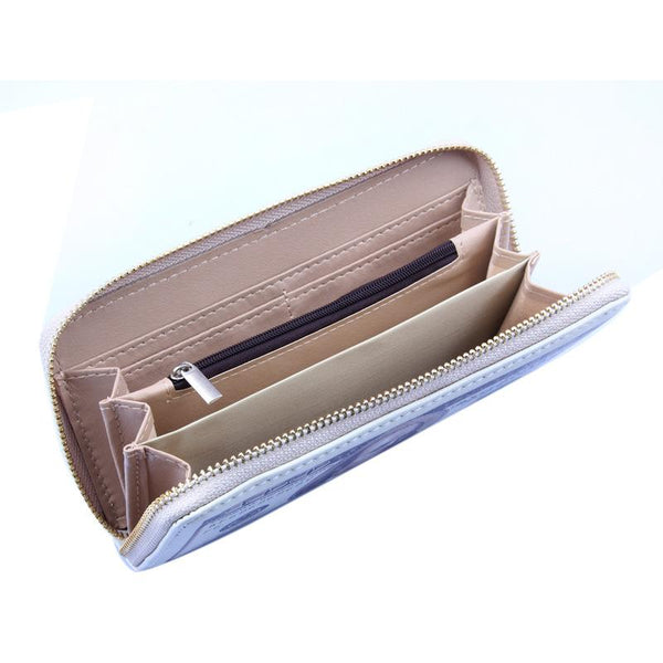 3D Dollar Money Zip Long Wallet