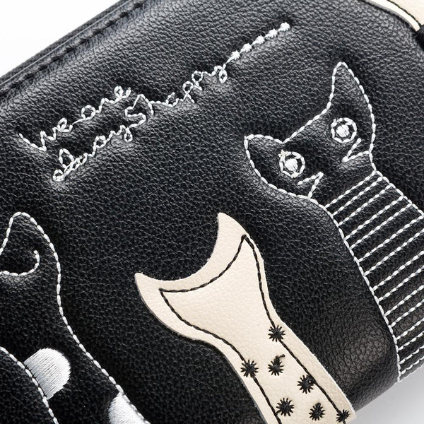 Cartoon Cat Zip Long Wallet