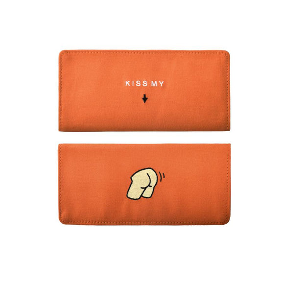 Funny Canvas Embroidery Long Wallets