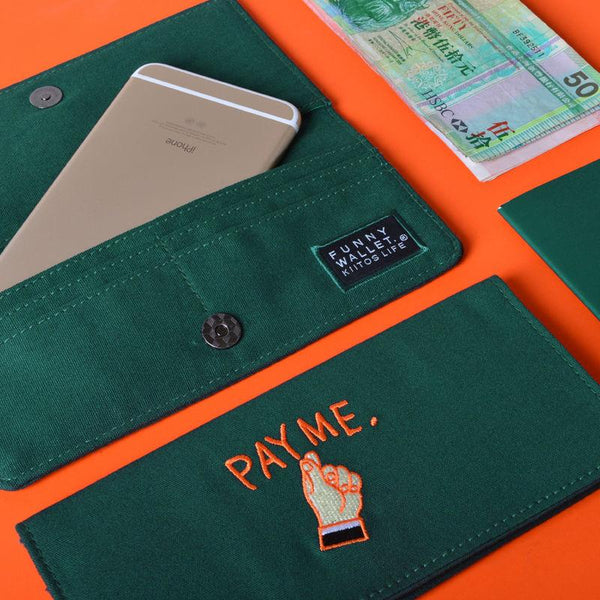 Funny Canvas Embroidery Long Wallets