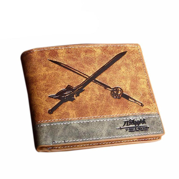 Kirito Asuna Sword Leather Bifold Wallet