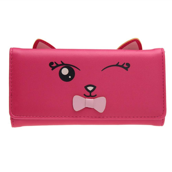 Cartoon Cat & 3D Ears Long Wallet