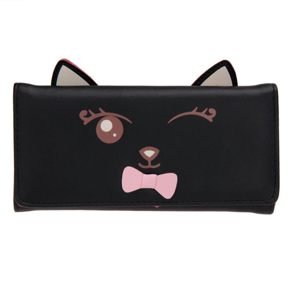 Cartoon Cat & 3D Ears Long Wallet