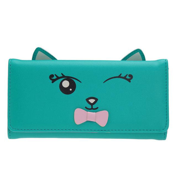 Cartoon Cat & 3D Ears Long Wallet