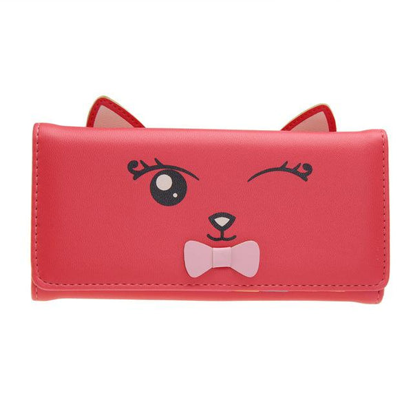 Cartoon Cat & 3D Ears Long Wallet
