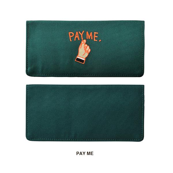 Funny Canvas Embroidery Long Wallets