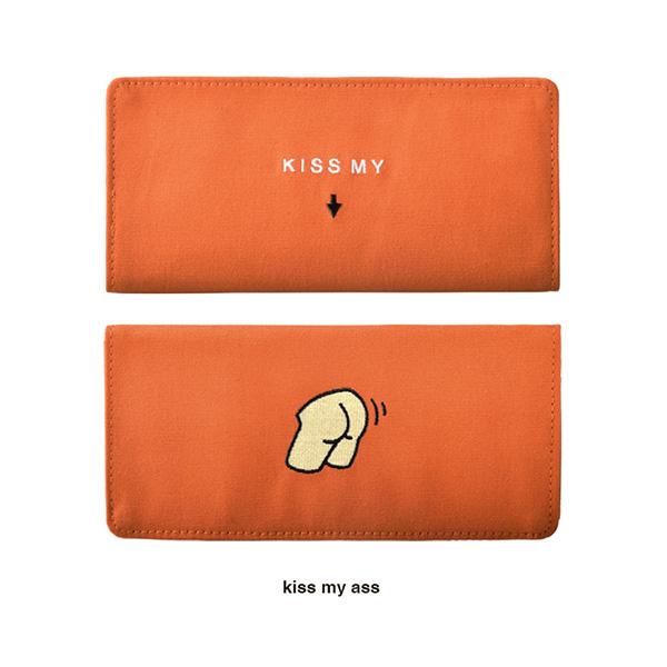 Funny Canvas Embroidery Long Wallets